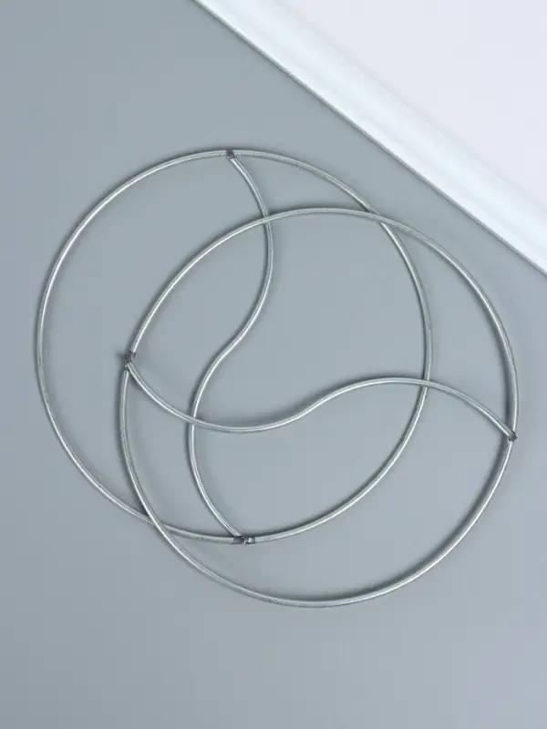 Основа для изготовления ловца снов металл "Инь и Ян" набор 2 шт d=16 см 0,3х16х16 см