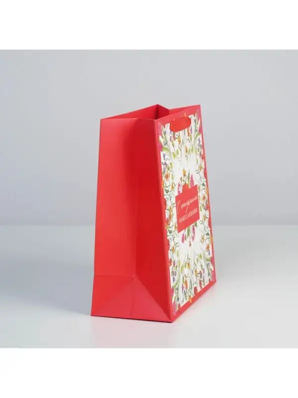 Пакет подарочный ламинированный, упаковка, &laquo;Любимому воспитателю&raquo;, ML 27 х 23 х 11.5 см