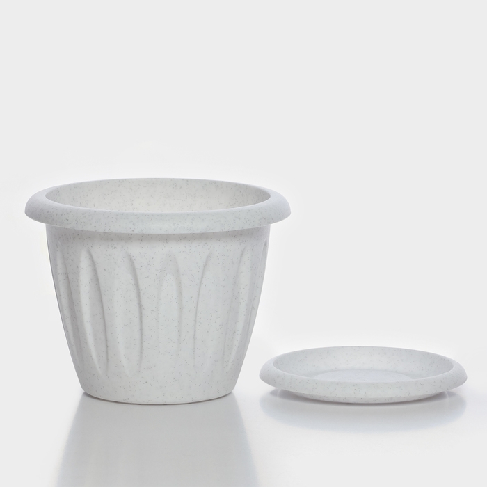 Горшок с поддоном &laquo;Фелиция&raquo;, 900 мл, цвет мраморный