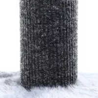 Домик для кошек с когтеточкой, квадратный, 3х-этажный, 33 &times; 42 &times; 63 см, ковролин, серая