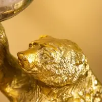 Сувенир с чашей "Медведь" 14,5х13х23 см, алюминий