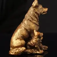 Фигура "Овчарка с щенками" 10х7 см,бронза