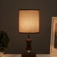 Лампа настольная BayerLux ЭКО "Кло" 1х40Вт Е27 кофе/хром 16х16х38см