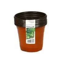 Горшок для рассады, 1,1 л, d = 14 см, h = 12 см, мягкий пластик, терракот, Greengo