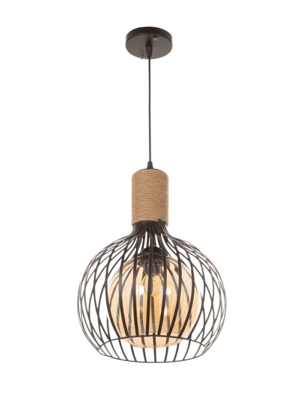 Светильник "Клубок" 1х40Вт Е27 черный 28х28х28см