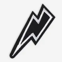 Термоаппликация &laquo;Молния&raquo;, 6.6&times;3 см, чёрная