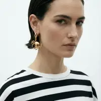 Серьги "Краб", цвет золото