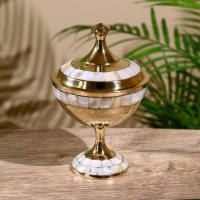 Сахарница "Мио" латунь, перламутр 16 см