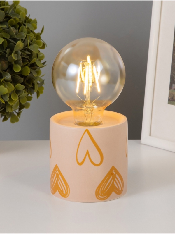 Светильник "Цилиндр" большие сердца LED 2хАА 8,5х8,5х17см