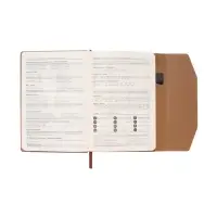 Ежедневник недатированный формат А5, с клапаном, 112л, линия, пвх, Бежевый