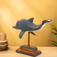 Сувенир на подставке "Дельфин" дерево 40х18х35 см