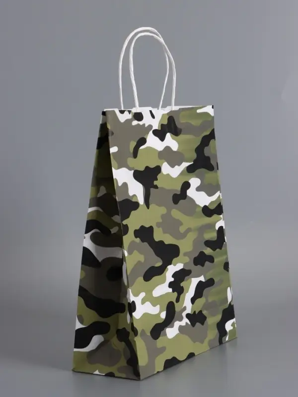 Пакеты подарочные, 23 Февраля , 24 х 10,5 х 32 см , набор 4 шт