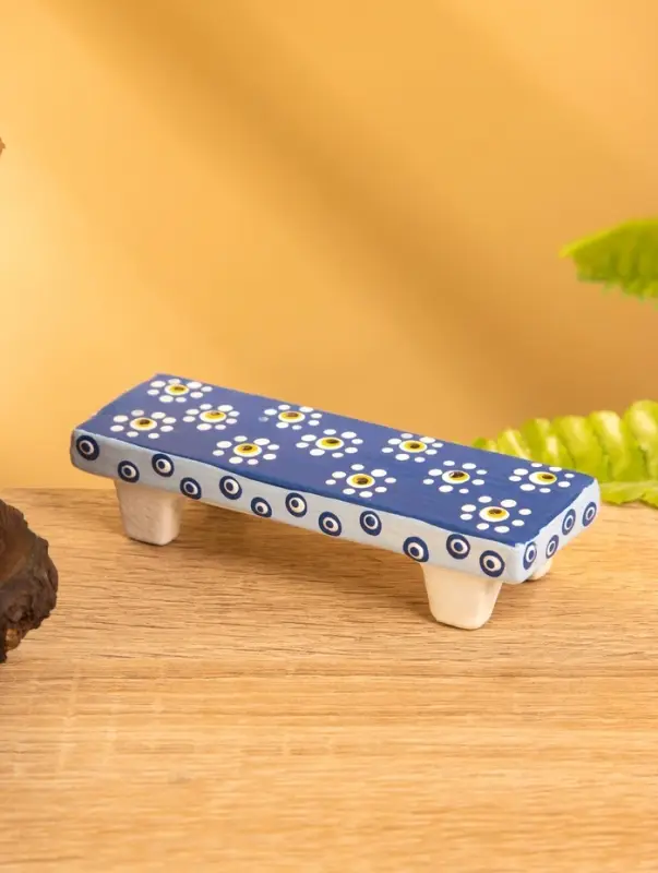 Сувенир &laquo;Столик с ромашками&raquo;, 10&times;2&times;3 см, дерево, голубой