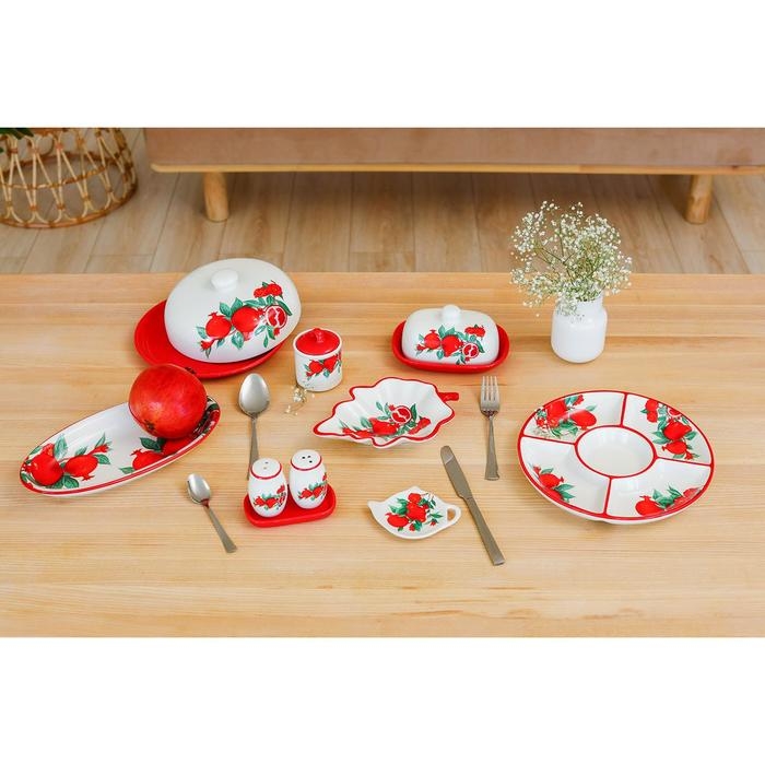 Набор для специй Доляна &laquo;Гранат&raquo;, 2 предмета: солонка, перечница, 130 мл