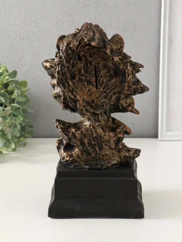 Копилка "Лев на пьедестале" 31х18 см, бронза