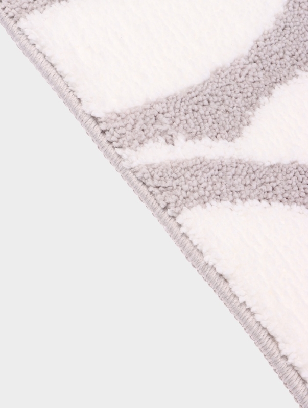 Коврик Доляна Leaves, 50&times;80 см, ворс 1.5 см, микрофибра, серый