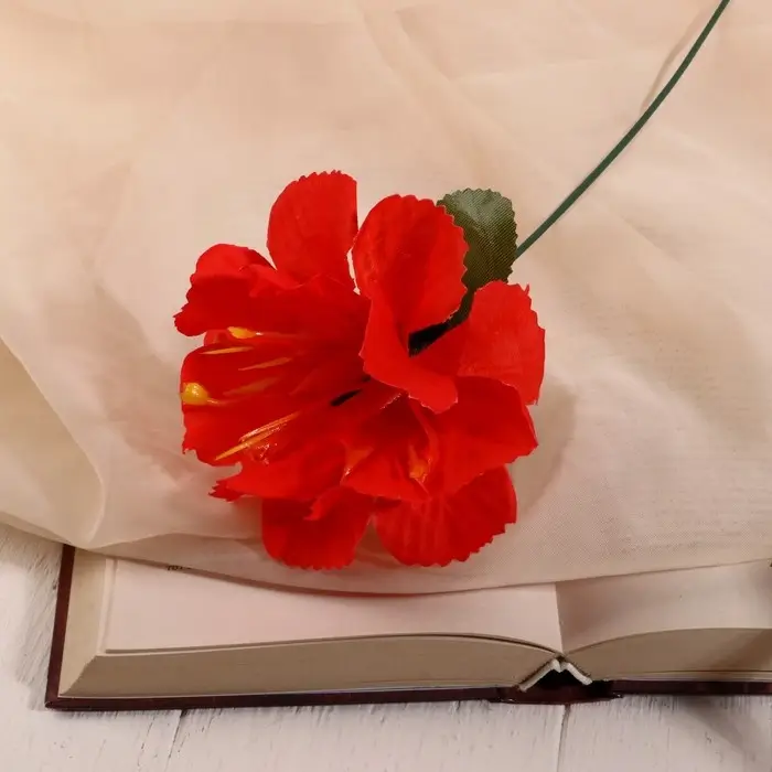 Цветы искусственные &laquo;Бегония криспа&raquo;, h=27 см, d=11 см, красные