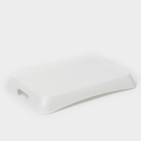 Поднос с ручками &laquo;Рондо&raquo;, 42,2&times;28,2&times;5,2 см, цвет белый