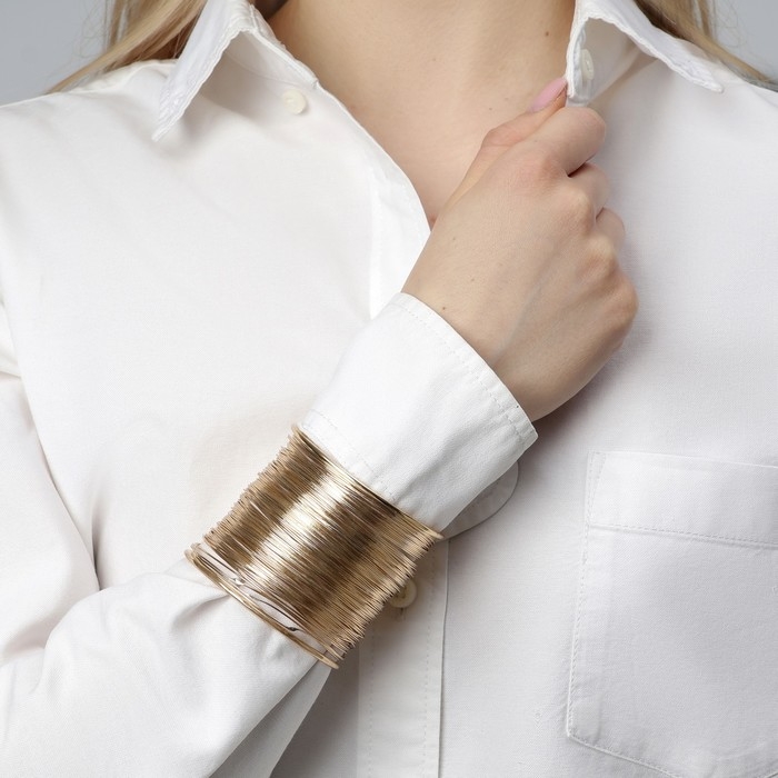 Браслет &laquo;Манжета&raquo; нити, цвет золото