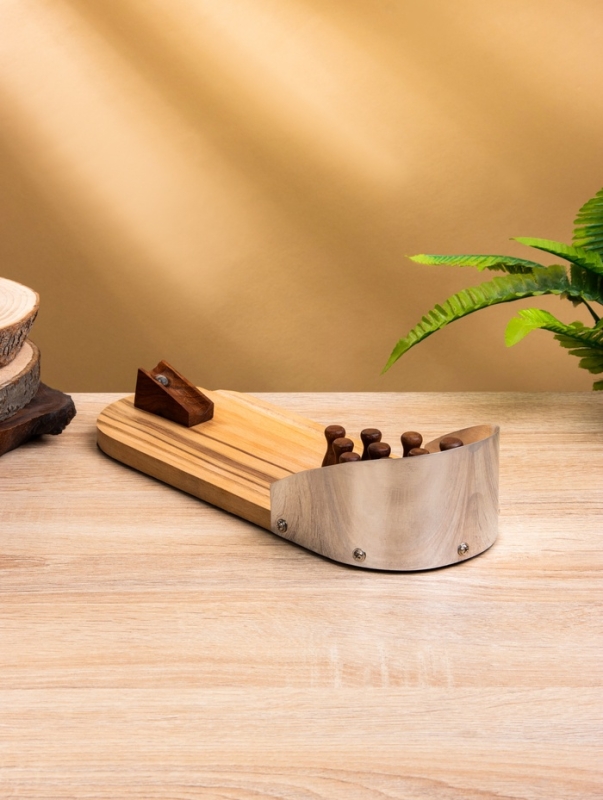 Настольная игра "Мини боулинг" 30х11х6 см, манговое дерево, алюминий