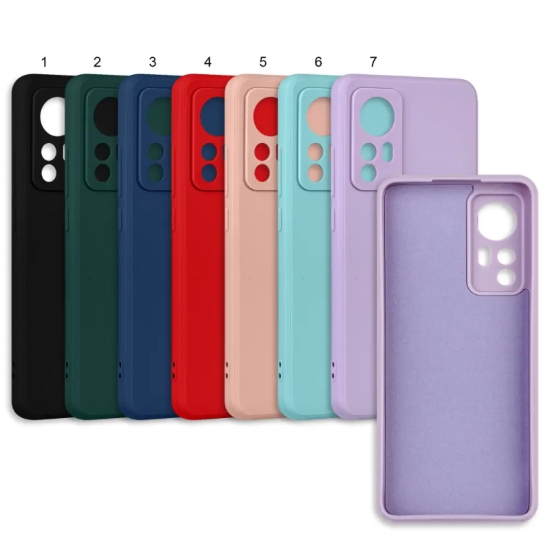 Чехол Xiaomi 12 цветной силикон