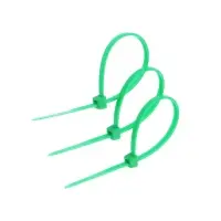 Хомут нейлоновый для стяжки, ТУНДРА, 2.5&times;100 мм, зеленый, 25 шт.