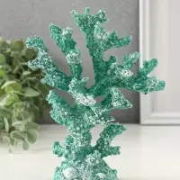 Сувенир полистоун "Коралл голубой" 14,5х5,5х17,5 см