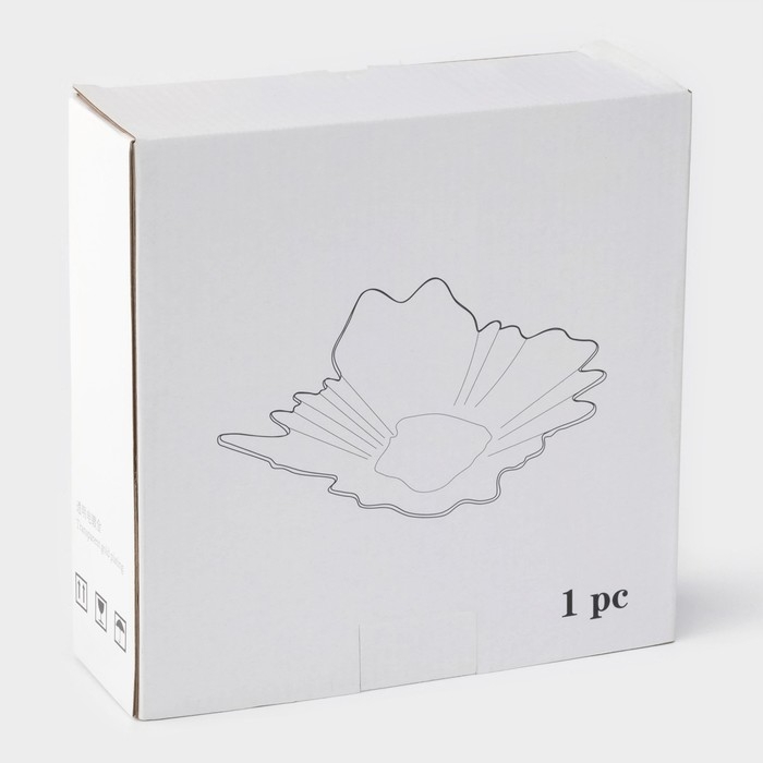 Тарелка стеклянная сервировочная &laquo;Рени&raquo;, 24&times;22&times;6 см, цвет прозрачный