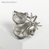 Брошь &laquo;Панда&raquo; с бамбуком, цветная в серебре