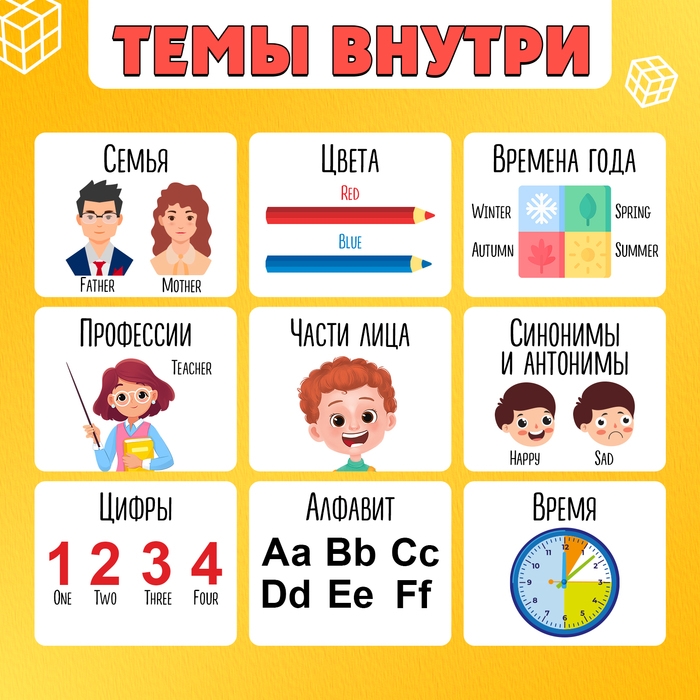 Развивающий трансформер &laquo;Умникуб: Английский язык&raquo;, 3+