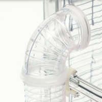 Клетка для грызунов с туннелем и наполнением, 32 х 21 х 55, см, розовая