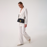 Сумка женская TEXTURA, средний размер, цвет чёрный