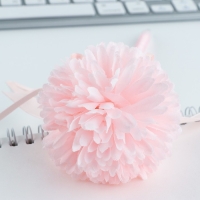 Ручка шариковая синяя паста 1.0 мм &laquo;8 марта&raquo; хризантема с лентами