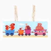 Бортик на кроватку &laquo;Паровозик&raquo; 14х70 см, Крошка Я