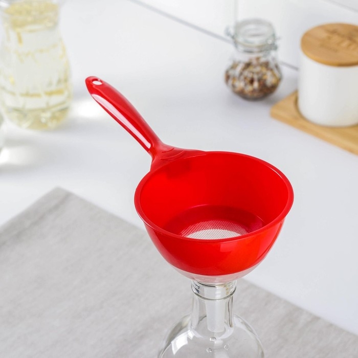 Воронка-сито пластиковая &laquo;Комбо&raquo;, 22&times;10&times;11,5 см, цвет МИКС