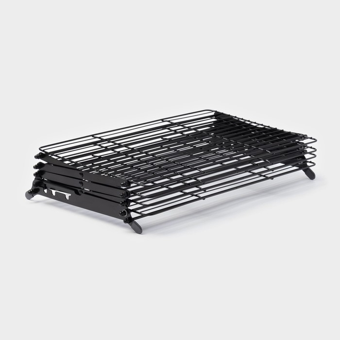 Решетка для глазирования и остывания кондитерских изделий 4-ярусная 43,5х25,5х8 см