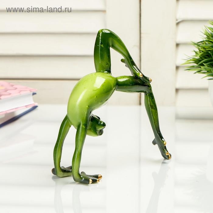 Сувенир полистоун Сувенир полистоун "Лягуха делает мостик" 14х5,5х12,5 см