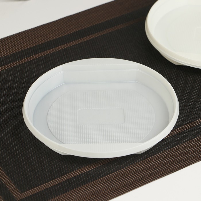 Набор пластиковой одноразовой посуды на 6 персон &laquo;Шашлычный №3&raquo;, цвет белый