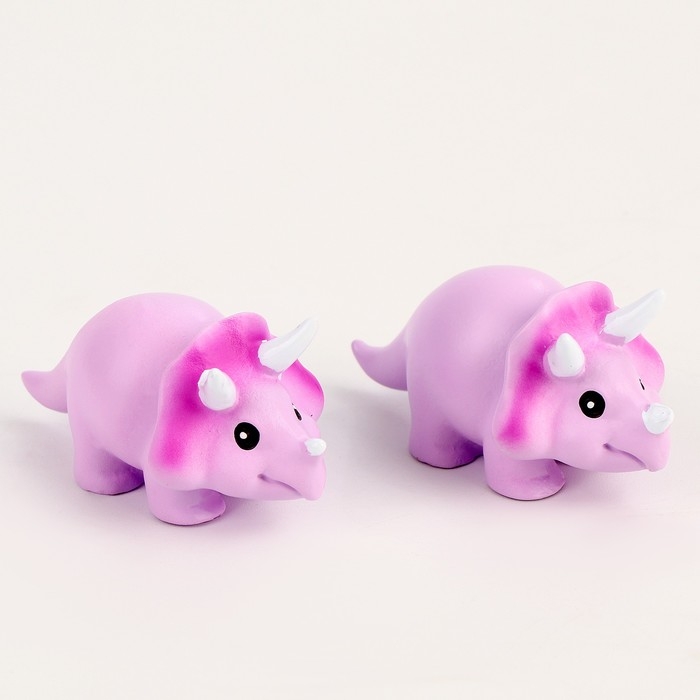Миниатюра кукольная &laquo;Динозаврик&raquo;, набор 2 шт., размер 1 шт. &mdash; 3 &times; 5,5 &times; 2 см, цвет фиолетовый