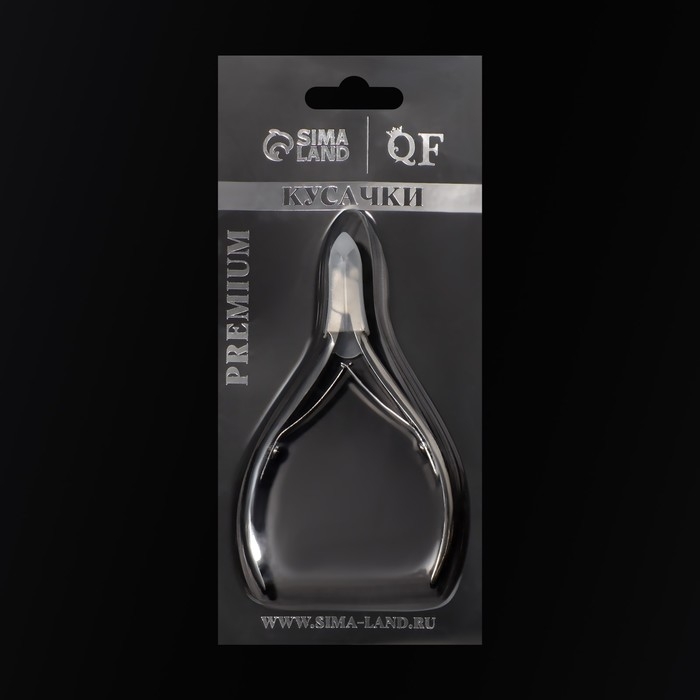 Кусачки маникюрные для кутикулы &laquo;Premium&raquo;, двойная пружина, 10 см, длина лезвия - 8 мм, на блистере, цвет серебристый