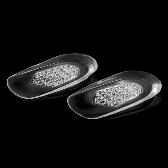 Подпяточники для обуви, с протектором, силиконовые, 10 &times; 6 см, пара, цвет прозрачный