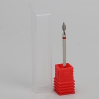 Фреза алмазная для маникюра &laquo;Пламя&raquo;, мелкая зернистость, 2,3 &times; 5 мм, в пластиковом футляре