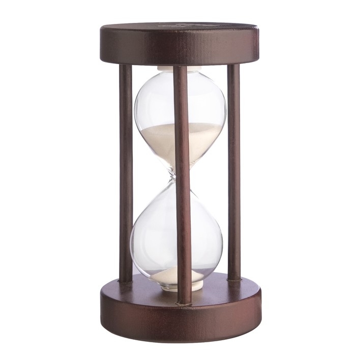 Песочные часы "Амплуа", на 10 минут, 15.5 х 8 см, белый