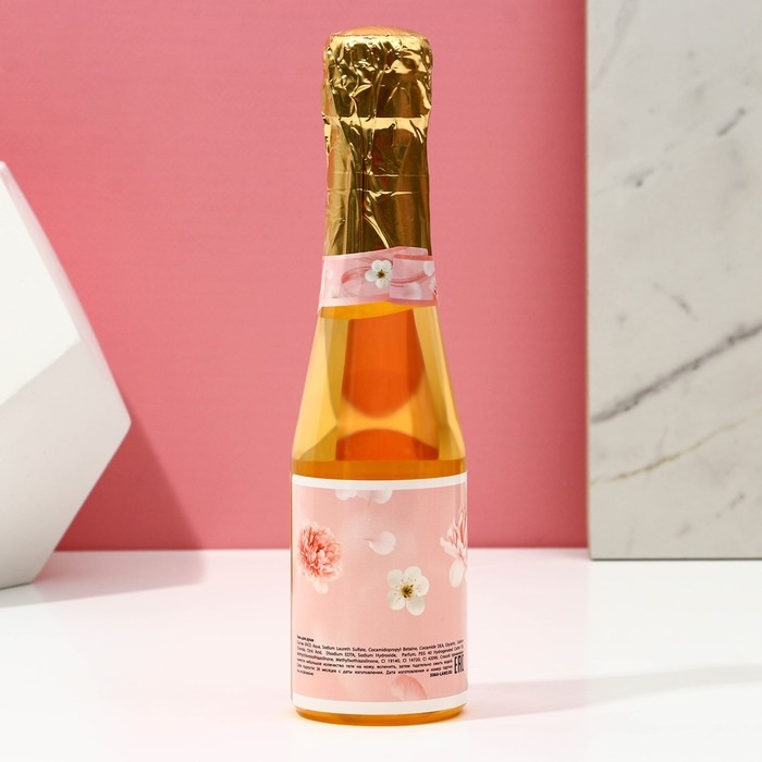 Гель для душа во флаконе шампанского &laquo;С 8 Марта!&raquo;, 250 мл, аромат фруктового коктейля, ЧИСТОЕ СЧАСТЬЕ