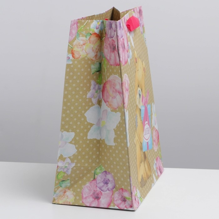 Пакет подарочный крафтовый вертикальный, упаковка, &laquo;Для тебя!&raquo;, ML 23 х 27 х 11,5 см