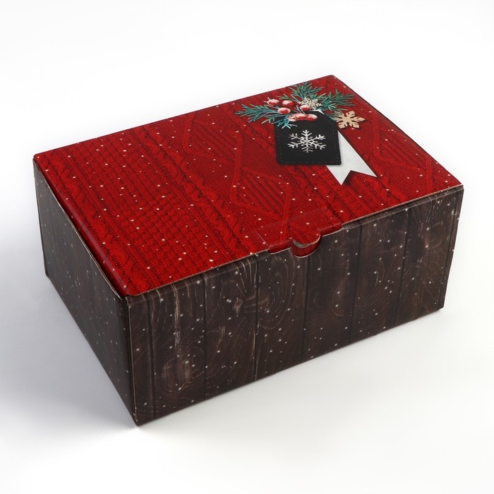 Коробка подарочная новогодняя складная &laquo;Тепла и уюта&raquo;, 22 х 15 х 10 см, Новый год