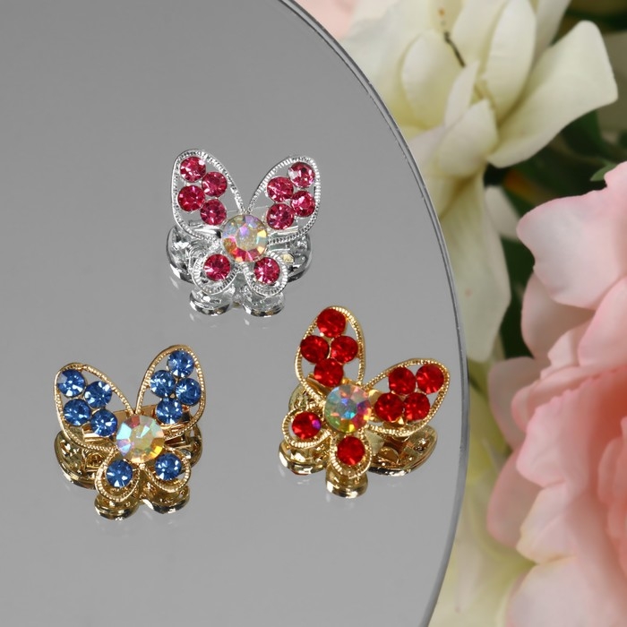 Брошь &laquo;Ассорти&raquo; бабочек порхающих, цвет МИКС (неделимая фасовка 12 шт., цена за шт.)