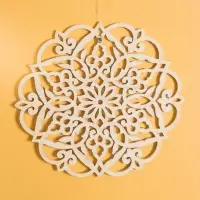 Панно &laquo;Мандала&raquo;, 40&times;41&times;1 см, МДФ, бежевое