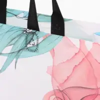 Сумка для покупок Цветы, 32*10*26. отд без молнии, серый