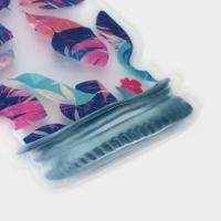 Набор пакетов для хранения сыпучих продуктов Доляна &laquo;Перья&raquo;, застёжка zip-lock, 3 шт, 15&times;10 см, 20&times;13 см, 24,5&times;16,5